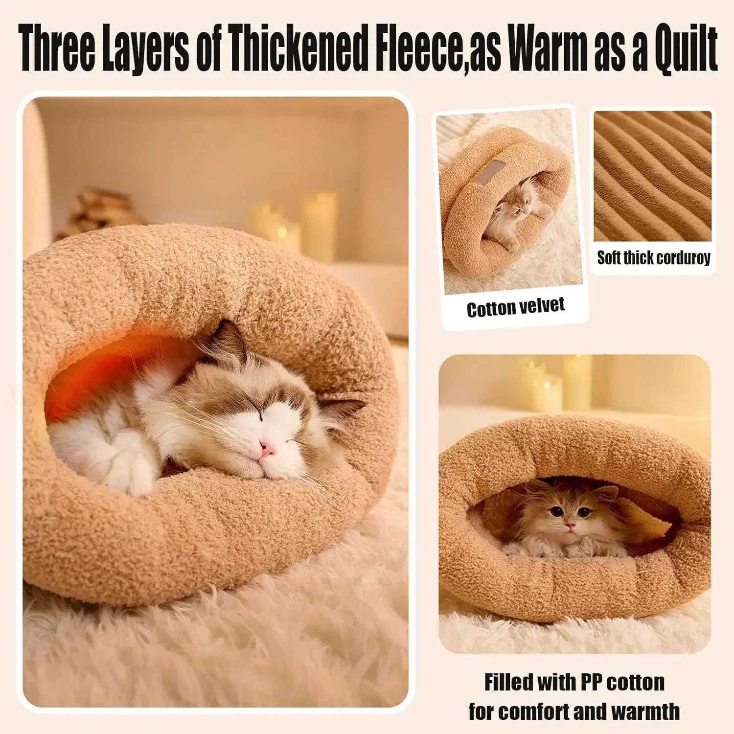 Soft Plush Cat Sleeping Bag ATHLEXES