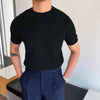 Korean Business Casual Summer Knit T-Shirt for Men ATHLEXES