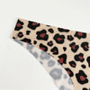 FINETOO 4Pcs Ultra Soft Leopard Print Thongs Comfort Lingerie ATHLEXES