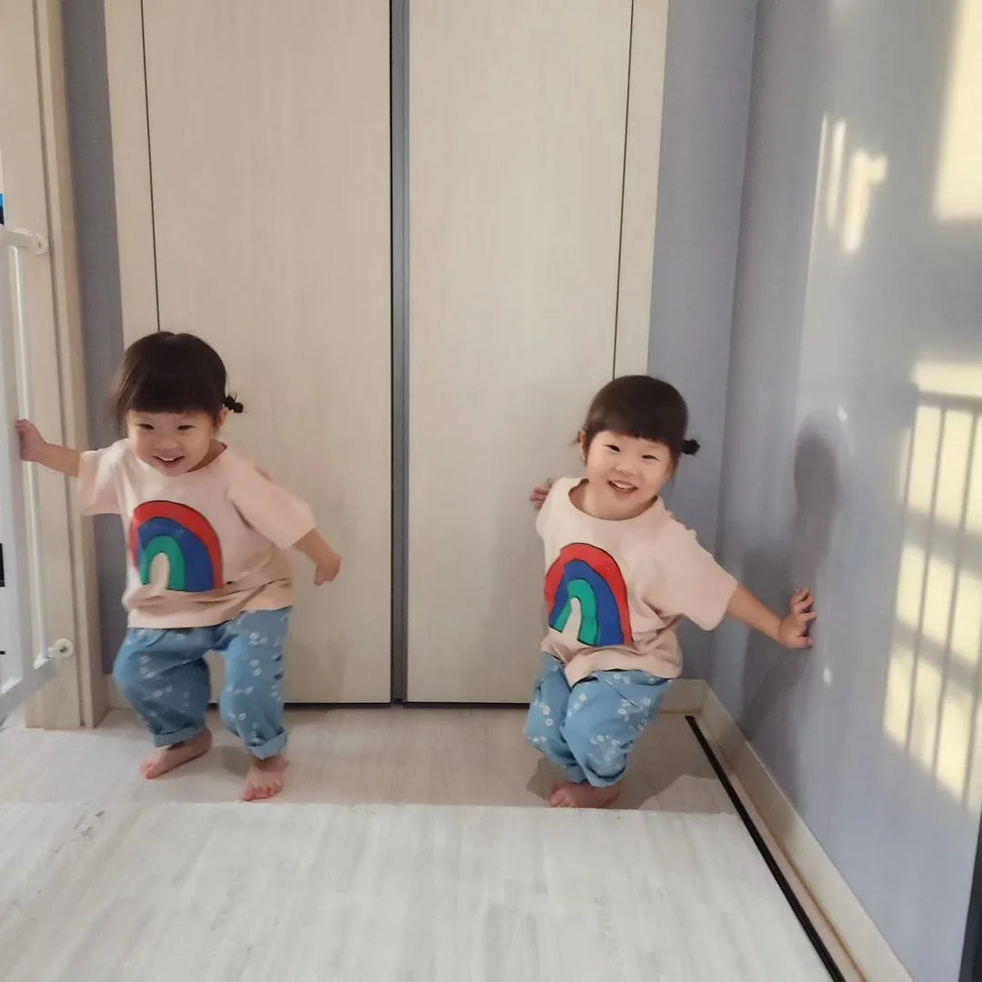 Korean Cotton Cartoon Tees for Kids 2025 Summer Collection ATHLEXES