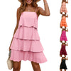 Chic Ruffle Tiered Chiffon Mini Dress for Summer ATHLEXES