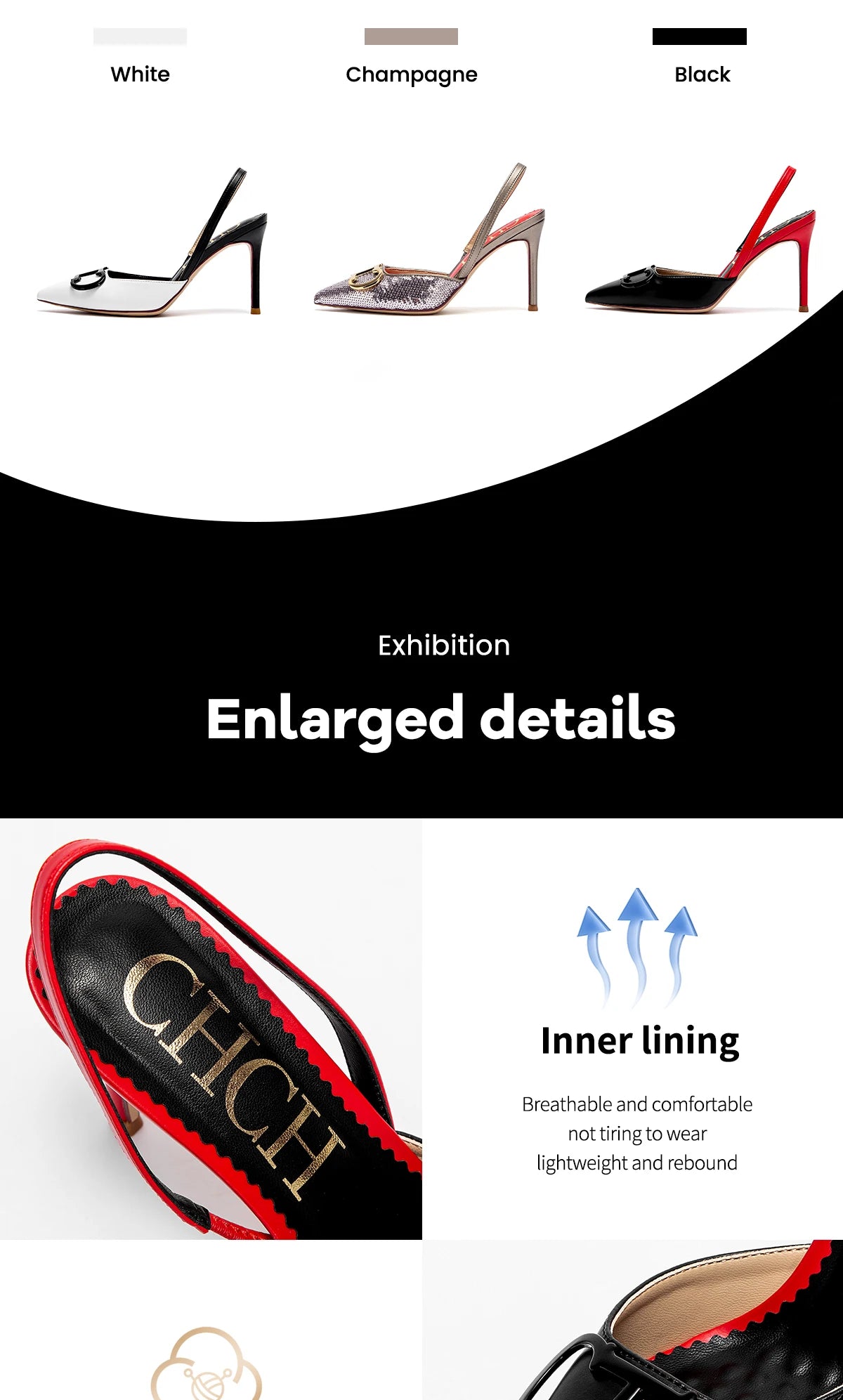 CHCH Destiny Strappy High Heels for Elegant Occasions ATHLEXES