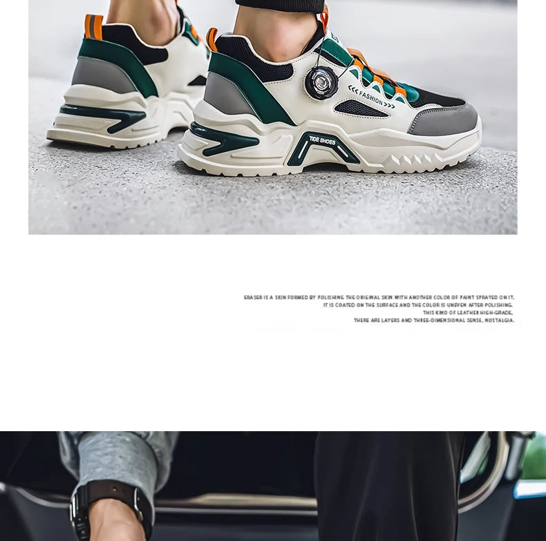 Korean Style Rotating Buckle Sports Sneakers ATHLEXES