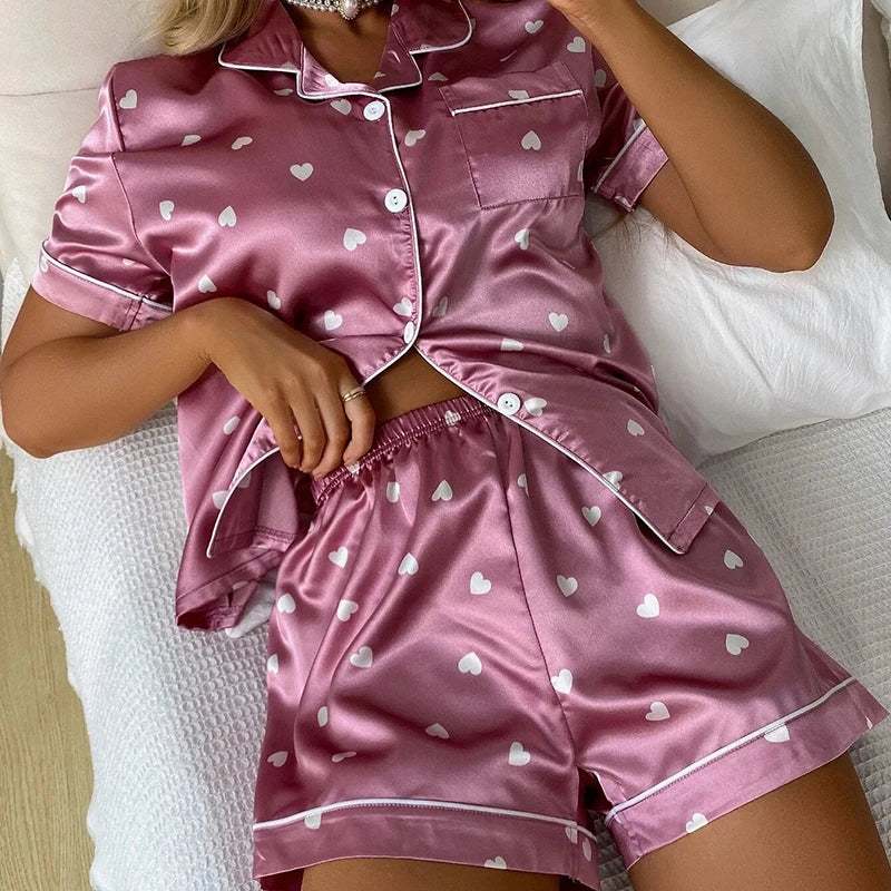 Women's Luxury Satin Pajama Set ATHLEXES