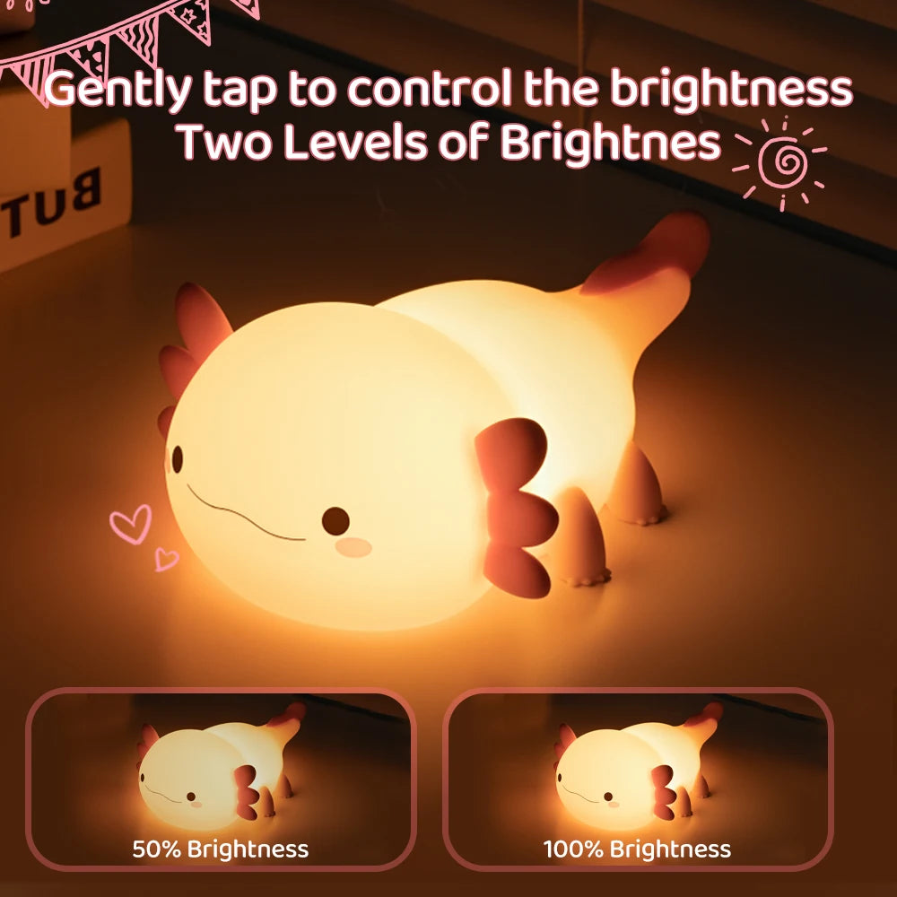 Cute Axolotl LED Night Light for Kids ATHLEXES