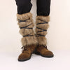 Men's Medieval Imitation Fur Warm Leggings Cosplay Boots ATHLEXES