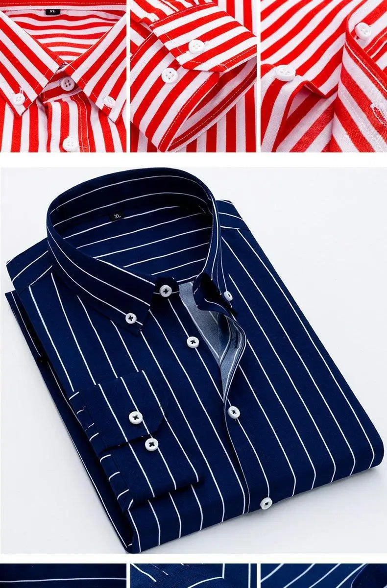 StripeLine Long Sleeve Slim Shirt ATHLEXES