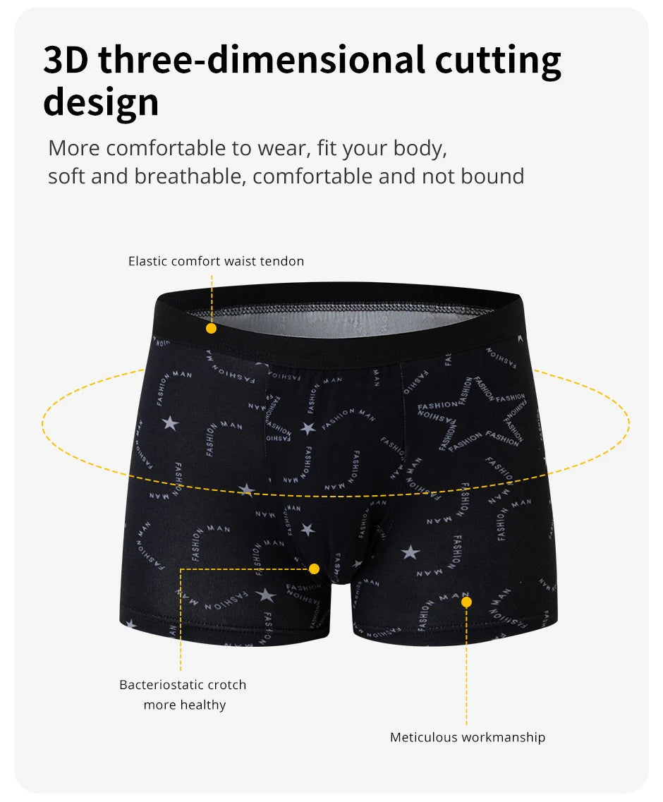 ComfortFlex Printed Underwear 4 Pack for Men ATHLEXES