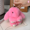 Chic 15cm Rabbit Fur Keychain for Bags & Gifts ATHLEXES
