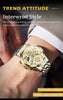OLEVS Luxury Waterproof Gold Skeleton Watch ATHLEXES