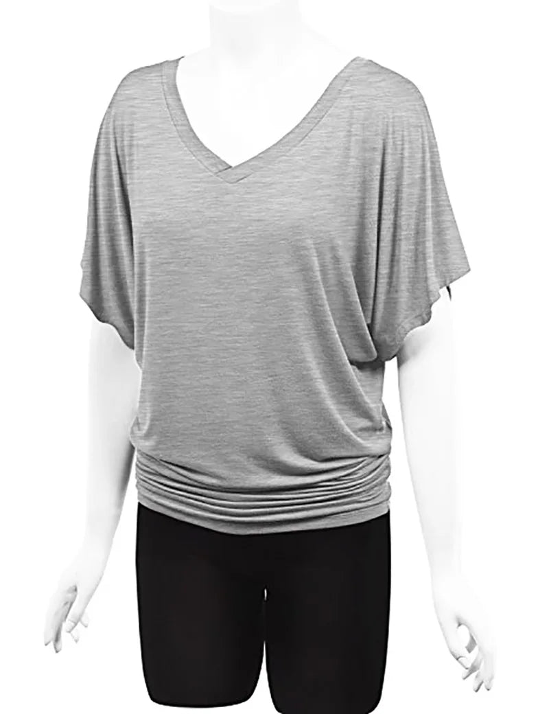 Chic Summer V-Neck Batwing Tee for Women S-5XL ATHLEXES