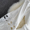 Elegant Hollow Out Lace Long Sleeve Dress ATHLEXES