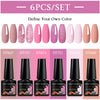 NailArt Pro 6pc UV Gel Polish Kit for Manicure ATHLEXES