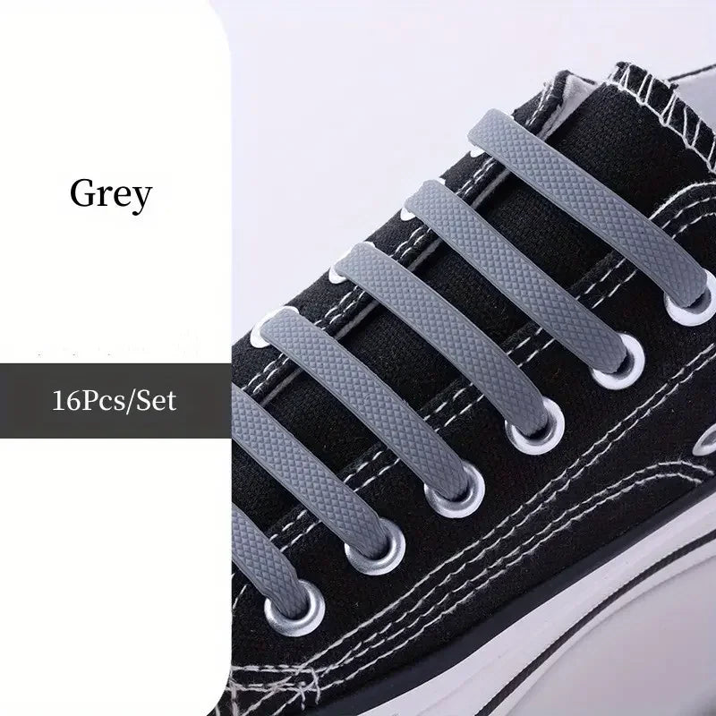 No-Tie FlexiShoelaces 16pcs for Sneakers & Sports ATHLEXES