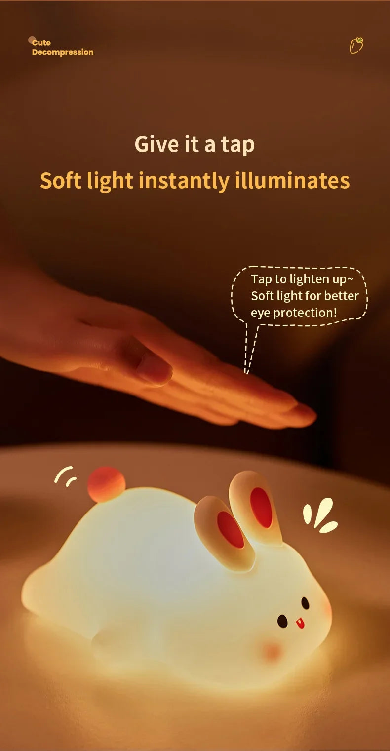 Cute Rabbit LED Night Light for Kids ATHLEXES