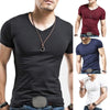 2022 Men's Fitness V-Neck T-Shirt Casual Tops M-5XL ATHLEXES