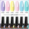 NailArt Pro 6pc UV Gel Polish Kit for Manicure ATHLEXES