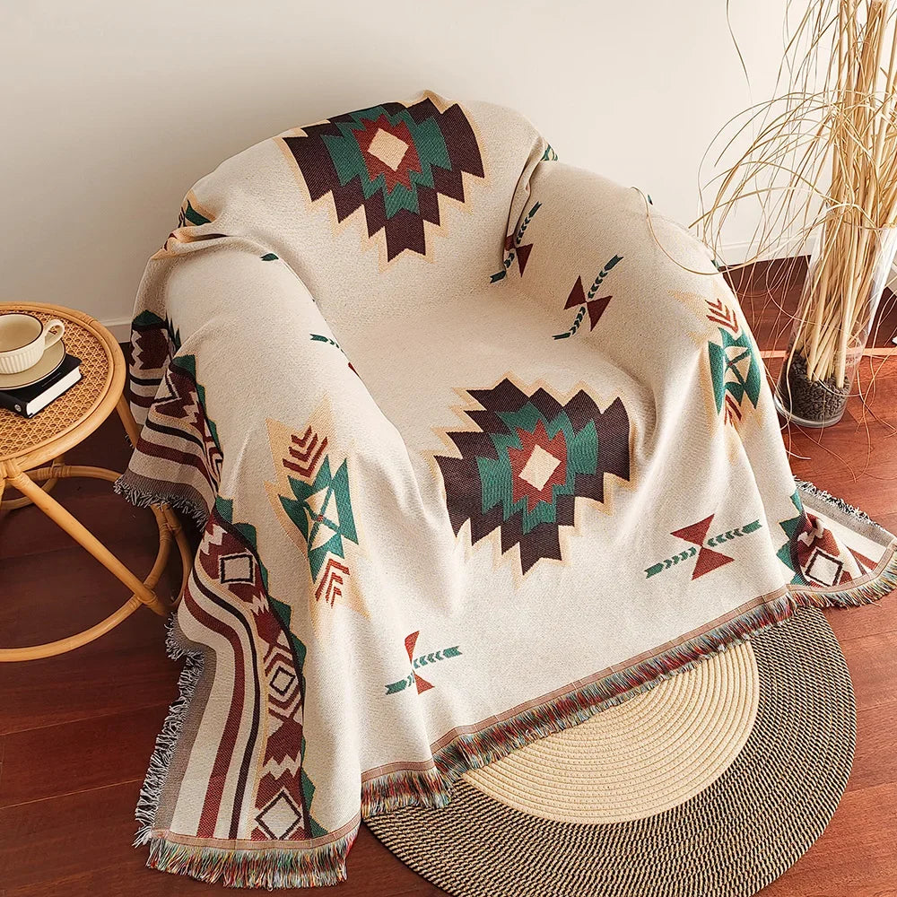 Boho Chic Aztec Oversized Throw Blanket ATHLEXES