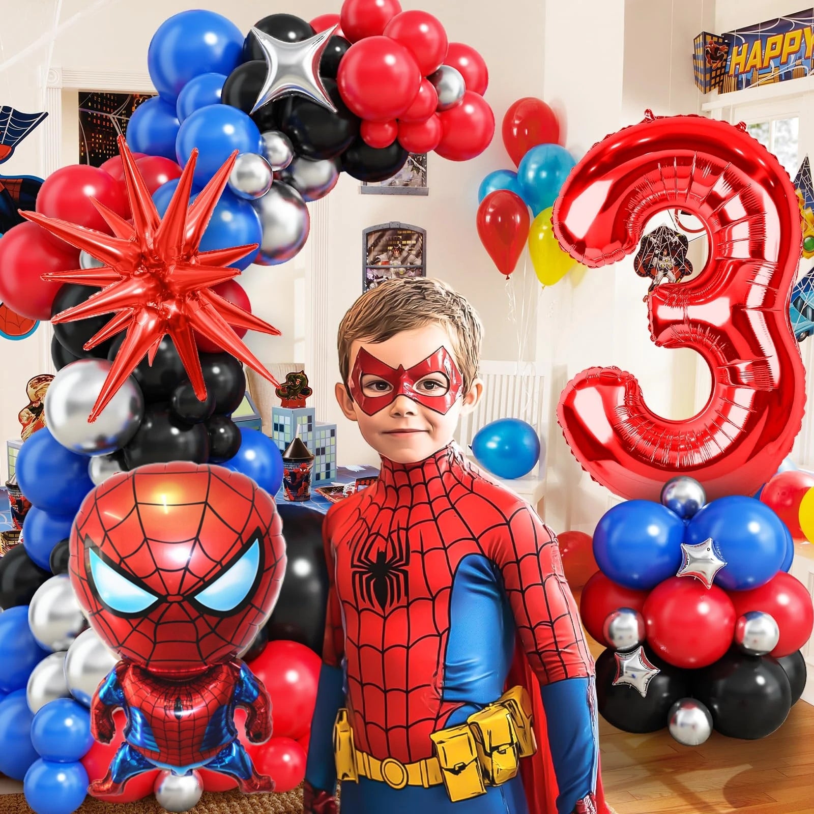 Spiderman Superhero Balloon Garland Kit ATHLEXES