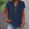 Breezy V Neck Cotton Linen Shirt for Women ATHLEXES