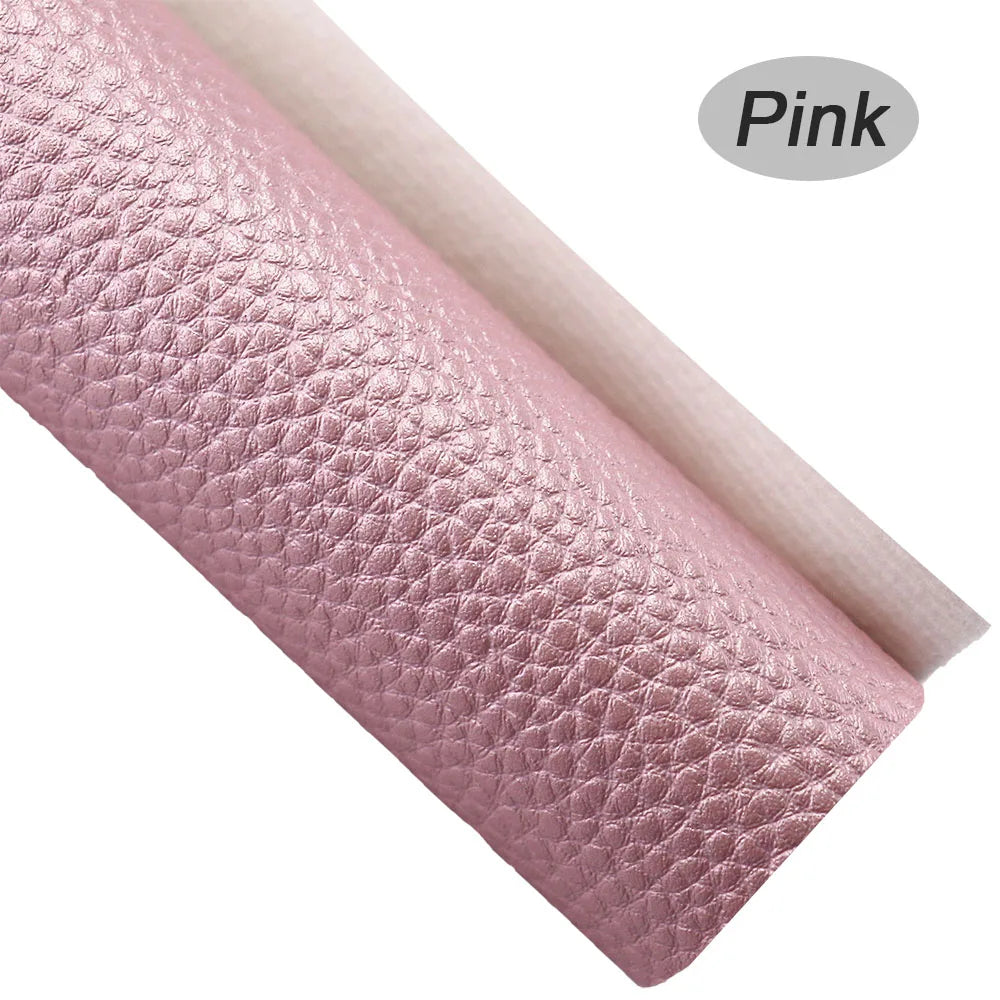 Elegant Pink Litchi Leather Vinyl Fabric Roll 30x132cm ATHLEXES