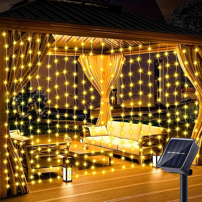 Luxe Solar Fairy Curtain Lights for Garden Events ATHLEXES
