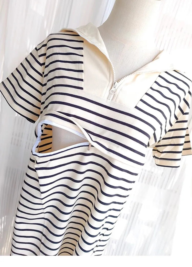 Chic Maternity Nursing Dress 2316 for Breastfeeding ATHLEXES