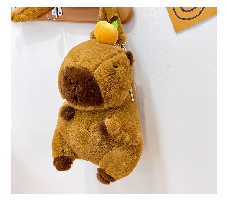 Kawaii Capybara Plush Backpack for Kids ATHLEXES