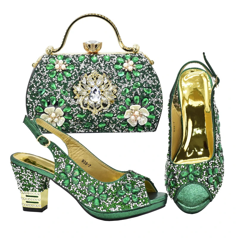 Radiant Rhinestone Italian Shoe and Bag Set 2024 ATHLEXES