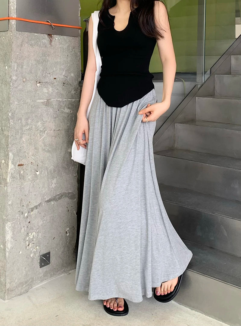 Korean Summer Maternity Wide Leg Trousers ATHLEXES