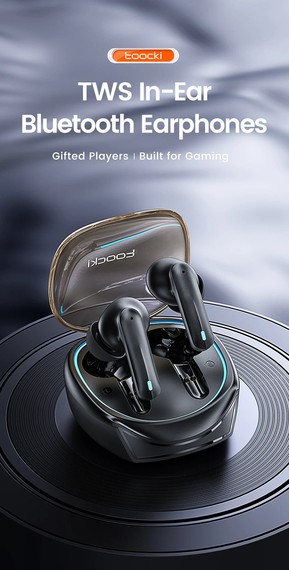 Toocki Ultra Waterproof Bluetooth 5.3 Headphones ATHLEXES