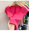 Cotton U-Neck Slimming Summer Tee for Women ATHLEXES