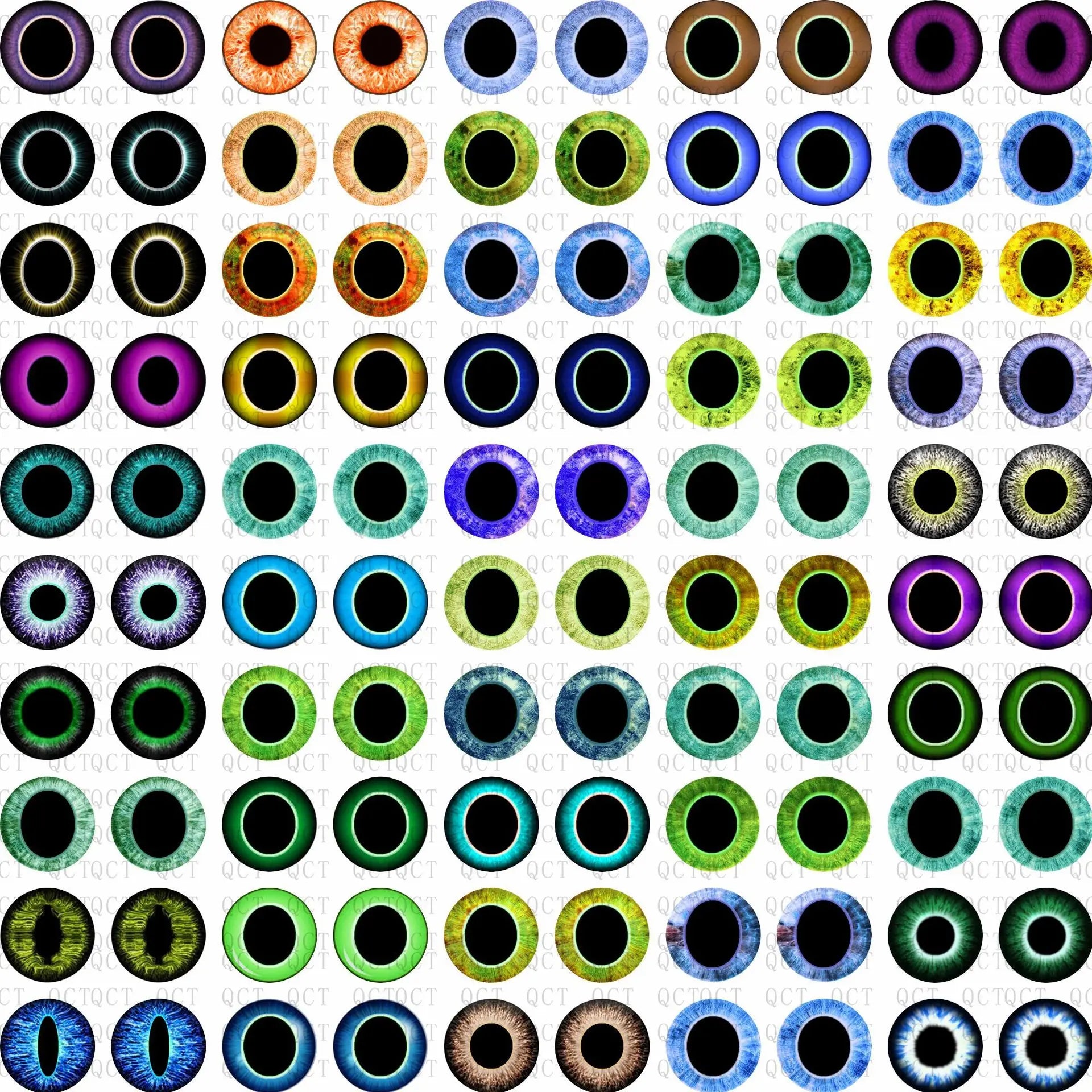 Dazzling Dragon Cat Eye Glass Cabochons - 50Pcs Set ATHLEXES