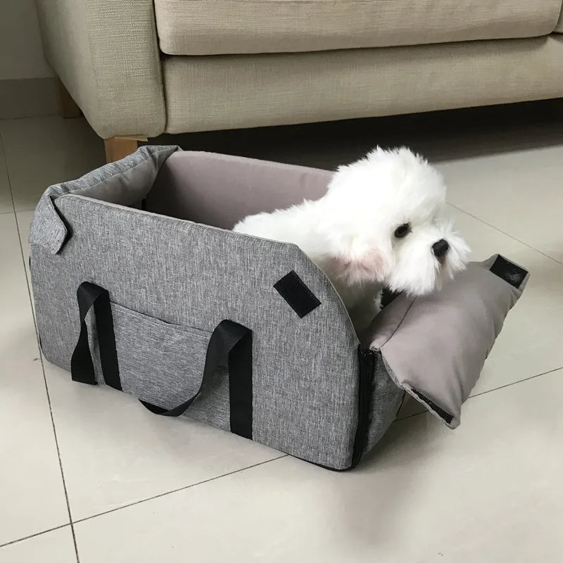 Dog Car Seat Bed Car Central Dog Car Seat Bed Portable Dog Carrier for Small Dogs Cats Safety Travel Bag Dog Accessories ATHLEXES