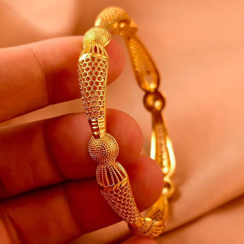 Dubai Turkish Gold Plated Bridal Bangles ATHLEXES