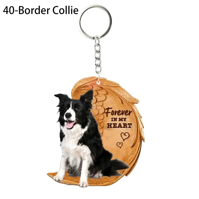 Heartfelt Dog Angel Pendant Keychain ATHLEXES