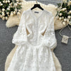 Chic French Lace Ruffle Dress for Women ATHLEXES