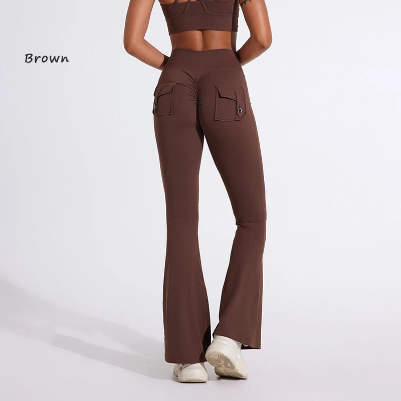 JoyFit High Waisted Bell Bottom Yoga Pants ATHLEXES