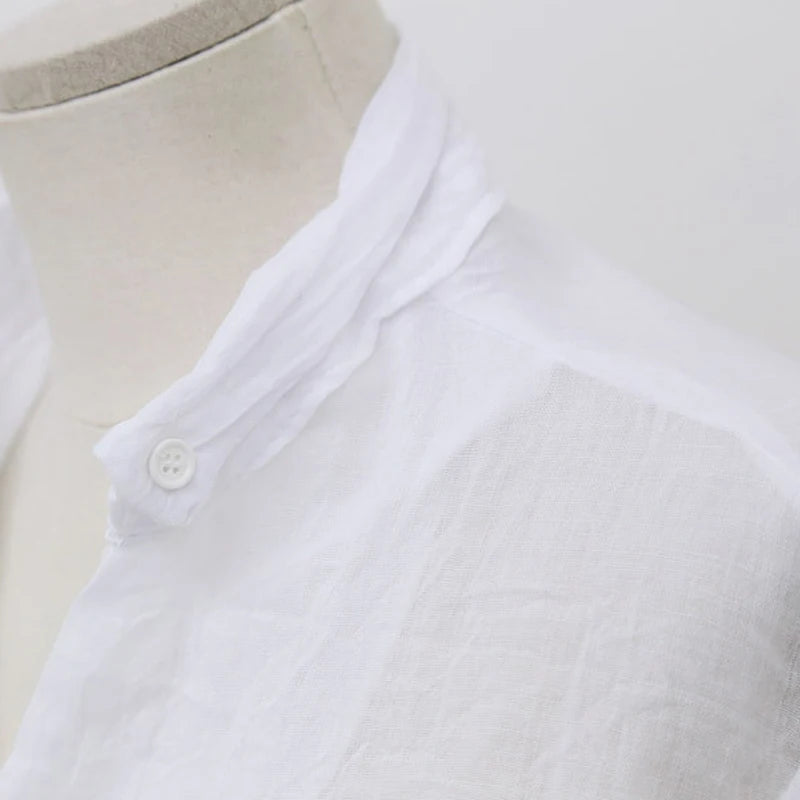 Luxe Linen Long Sleeve Chemisier Femme Blouse for Summer Fashion ATHLEXES