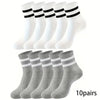 Premium Men's Striped Casual Socks Set ATHLEXES