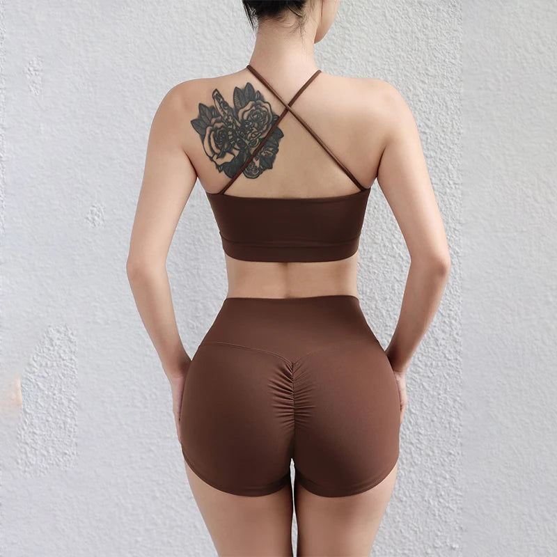 SculptFit Cross Back Yoga Sports Bra ATHLEXES