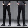 Korean Style Black Slim Fit Jeans for Men ATHLEXES
