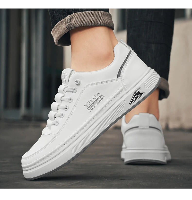 BreatheEasy Leather Casual Sneakers for Men ATHLEXES