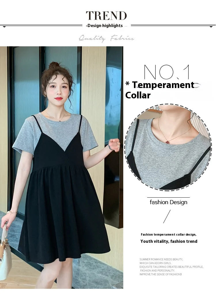 Chic Maternity Summer Dress with Halter Neck ATHLEXES