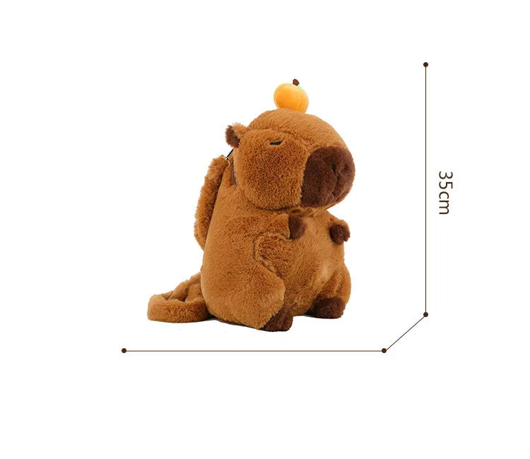 Kawaii Capybara Plush Backpack for Kids ATHLEXES