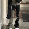 Gradient Ribbons Unisex Baggy Y2K Flare Denim Pants ATHLEXES