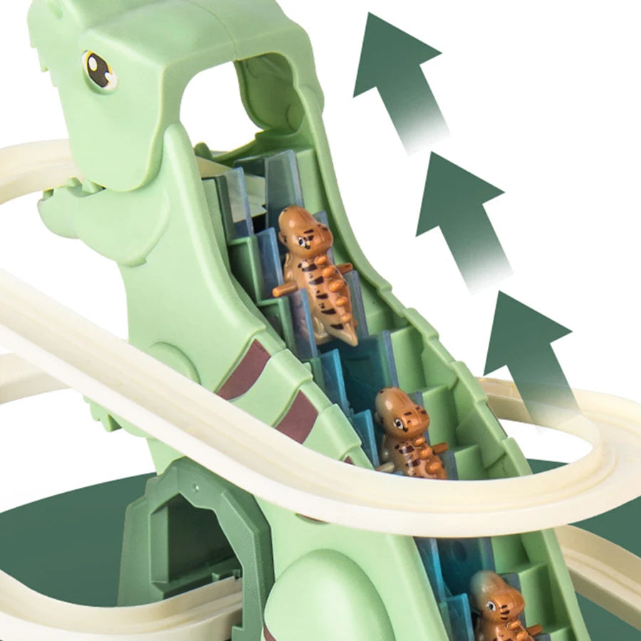 DinoSlide Music Toy Set with Puzzle Cars ATHLEXES