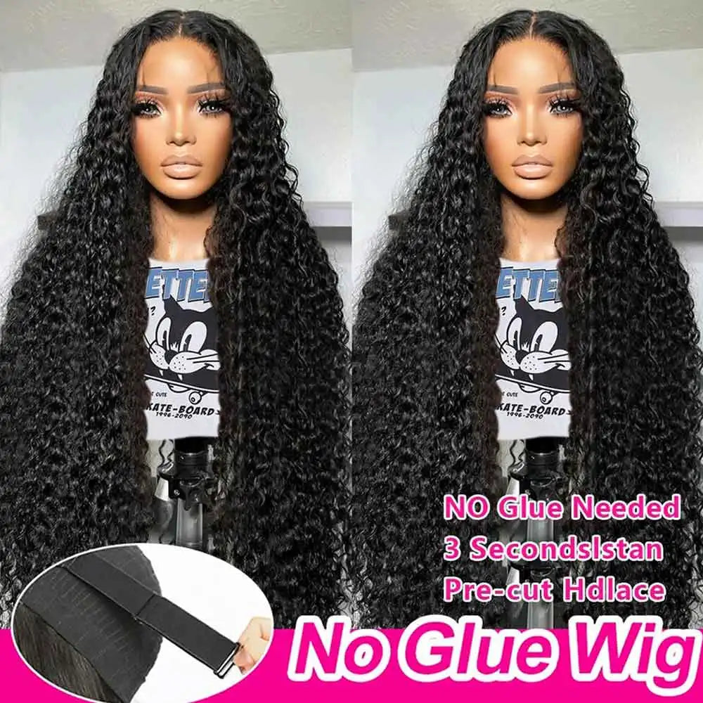 GlamWave Glueless Deep Wave Human Hair Wig ATHLEXES