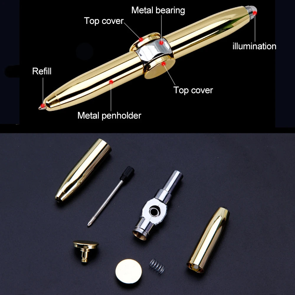 Luminous SpinPen: Multifunctional Decompression Toy ATHLEXES