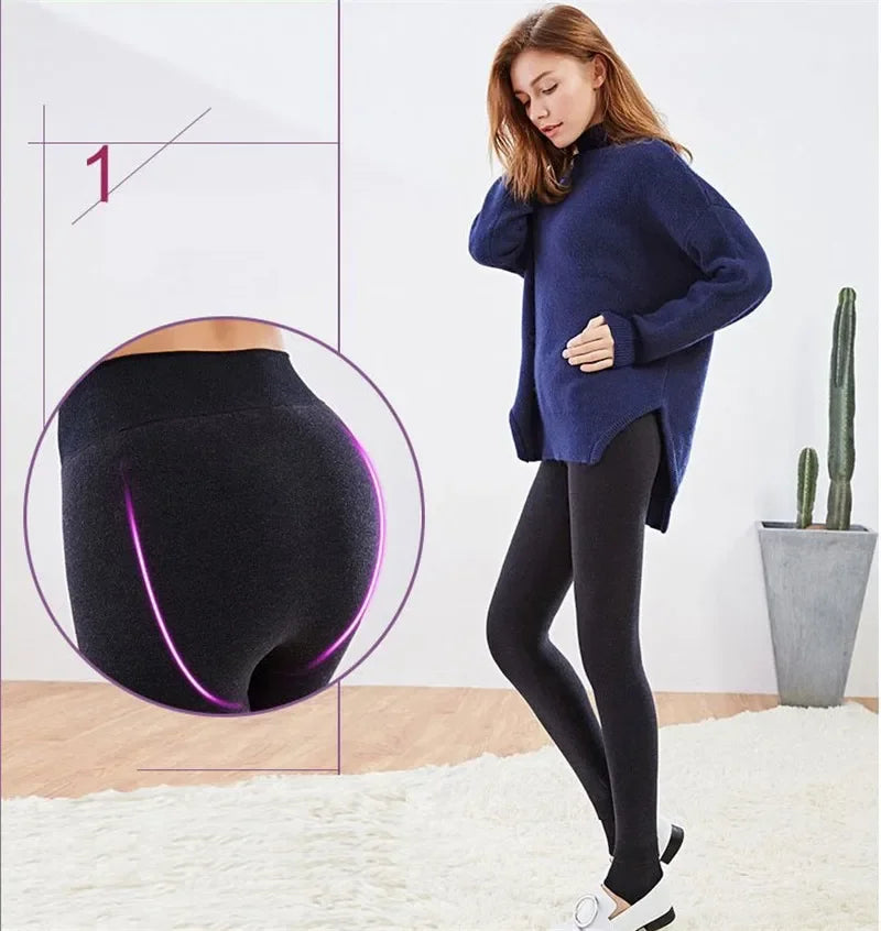 Velvet Luxe High Waist Winter Leggings for Women ATHLEXES